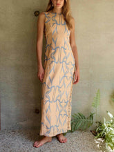Hoop-Embellished Sleeveless Midi Dress