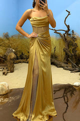 Eletant Satin Paneled Mesh Off Shoulder Maxi Dress