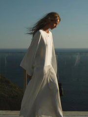 Simplicity White Batwing Maxi Dress