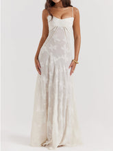 Cream Textured Surface Slip Maxi Dress