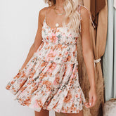 Summer Floral Shoulder Tie Dress