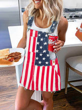 Star Striped Print Mini Dress