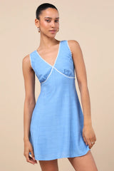 Light Blue Mini Dress