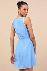 Light Blue Mini Dress