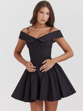 Black Off-Shoulder Mini Dress