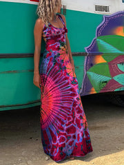 Boho Print Halter Maxi Dress