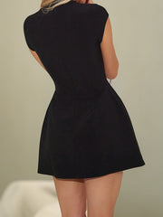 Neat Cap Sleeve Mini Dress
