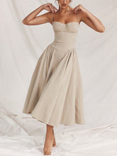 Beige Cami Midi Dress