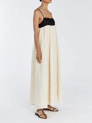 Black White Slip Maxi Dress