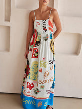 Unique Print Slip Maxi Dress