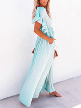 Linen Button Down Withdraw Maxi Dress