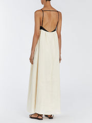 Black White Slip Maxi Dress