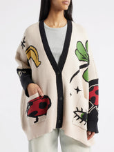 Soft Knit Clover Print Cardigan