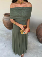 Toledo One Shoulder Mesh Maxi Dress
