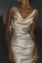 One You Plunging Back Cowl Maxi Dress