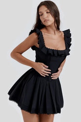 Jolie Pleated Corset Mini Dress