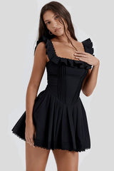 Jolie Pleated Corset Mini Dress