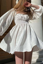 Misty Puff Sleeve Summer Mini Dress