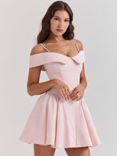 Peach Pink Off-Shoulder Mini Dress