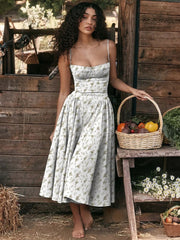 Dainty Floral Spaghetti Strap Dress