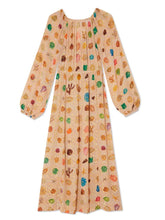 Petite Beige Shell Print Long Sleeves Maxi Dress