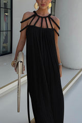 Braided Shoulder Straps Maxi Dress
