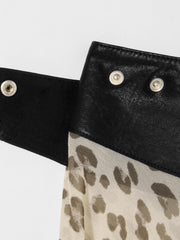 Leopard Print Irregular Hemline Mini Skirt