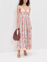 Pink Vintage Floral Slip Dress