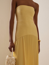 Yellow Strapless Maxi Dress
