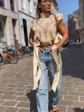 Crochet Lace Side-Tie Crop Top