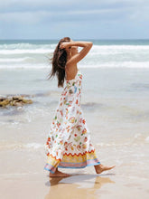 Floral Graffiti Sleeveless Midi Dress