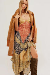 Boho Floral Slip Maxi Dress