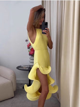Sleek Sleeveless Asymmetrical Sundress