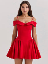 Scarlet Red Off-Shoulder Mini Dress