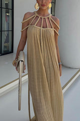 Braided Shoulder Straps Maxi Dress