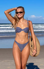 Navy Gingham Bikini Sets