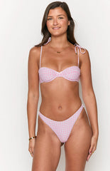 Pink Gingham Bikini Sets