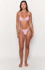 Pink Gingham Triangle Bikini Sets