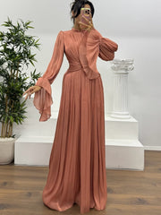 Elegant Long Sleeves Maxi Dress