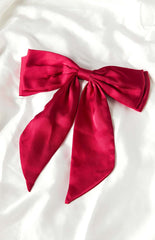 Red Bow Hair Clip