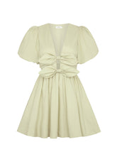 Mint Green Double Bowknot Mini Dress