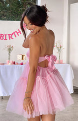 Light Pink Strapless Mini Dress