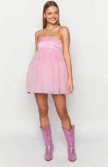 Light Pink Strapless Mini Dress