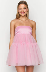 Light Pink Strapless Mini Dress