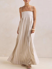Beige Slip Maxi Dress