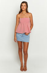 Red Gingham Halter Top