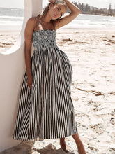 Black Striped Slip Maxi Dress