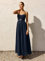 Navy Blue Cami Maxi Dress