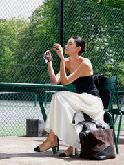 Color Block Tube Midi Dress