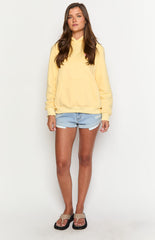 Butter Yellow Hoodie Sweatshirt